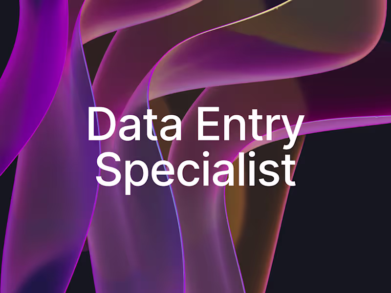 Cover image for Data Entry specialist