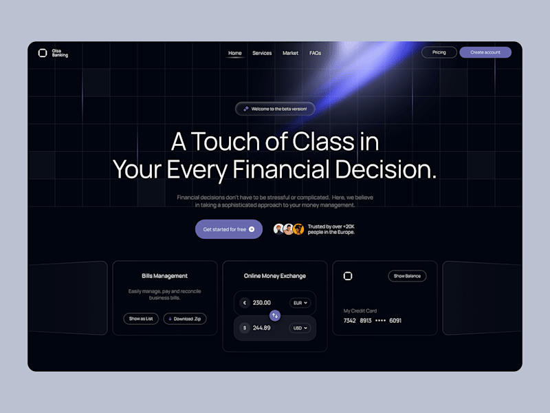 Cover image for Financial  Web UI