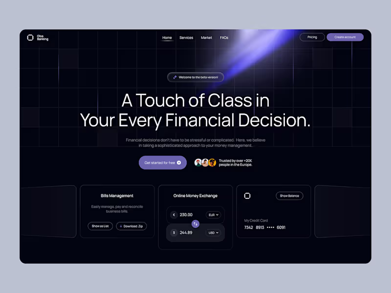 Cover image for Financial  Web UI