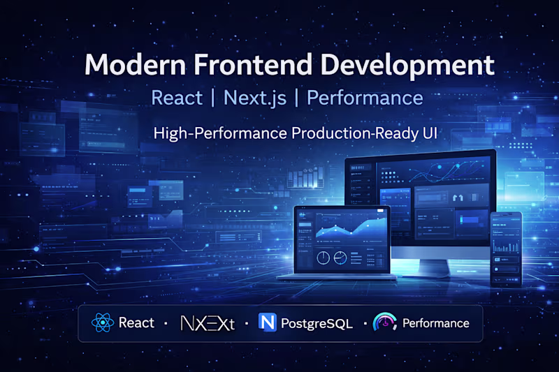 Cover image for Modern Frontend Development (React | Next.js | Performance)
