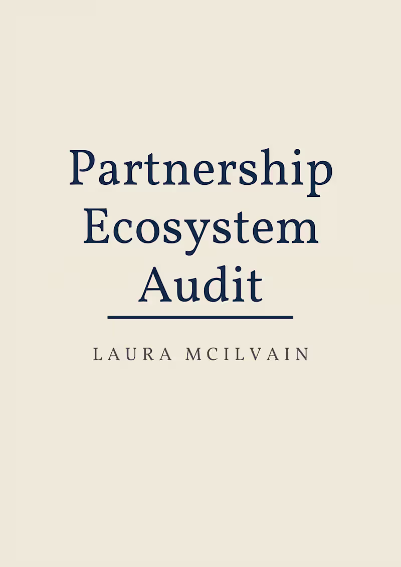 Cover image for Partner Ecosystem Audit