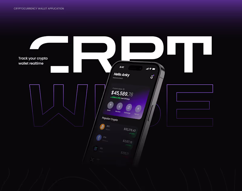 Cover image for CRPTWISE - Crypto Wallet & Portfolio Management App