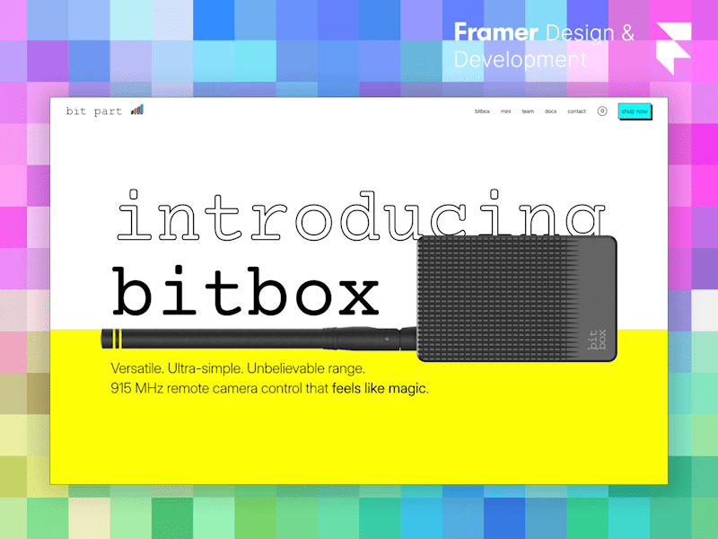 Cover image for BitBox by Bit Parts | Framer E-Commerce Site + Landing Pages