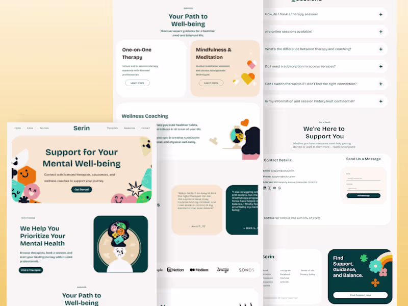 Cover image for Serin Health Framer Website Design