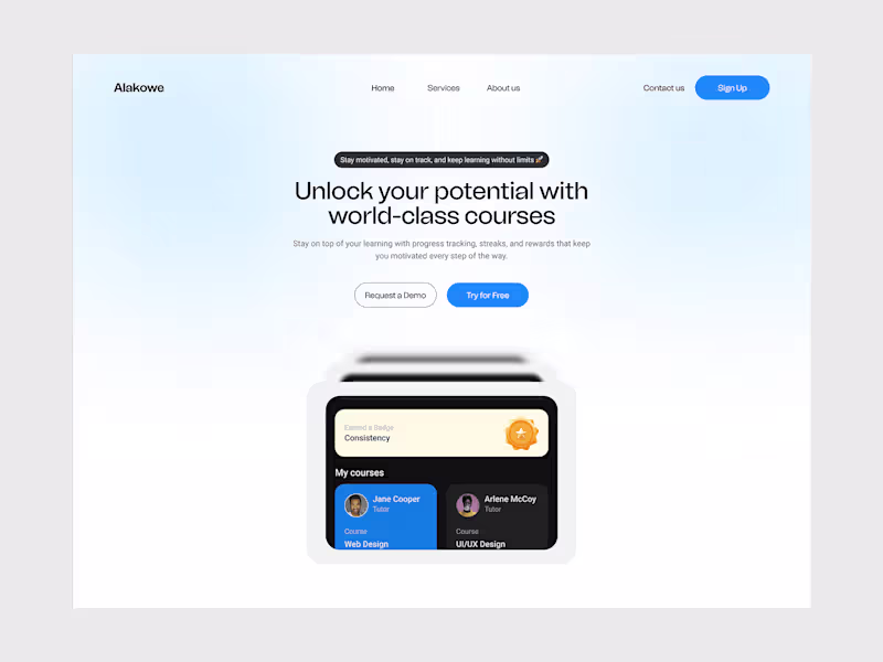 Cover image for Website Landing page UI UX design 