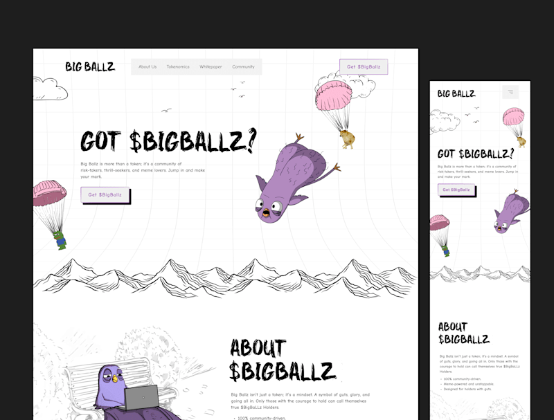 Cover image for $Bigballz Web3 Token | Landing Page