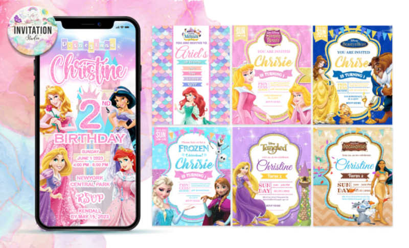 Cover image for I will design kids birthday invitation and disney invitation