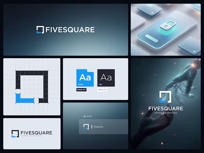 Cover image for Logo for FIVESQUARE, AI company