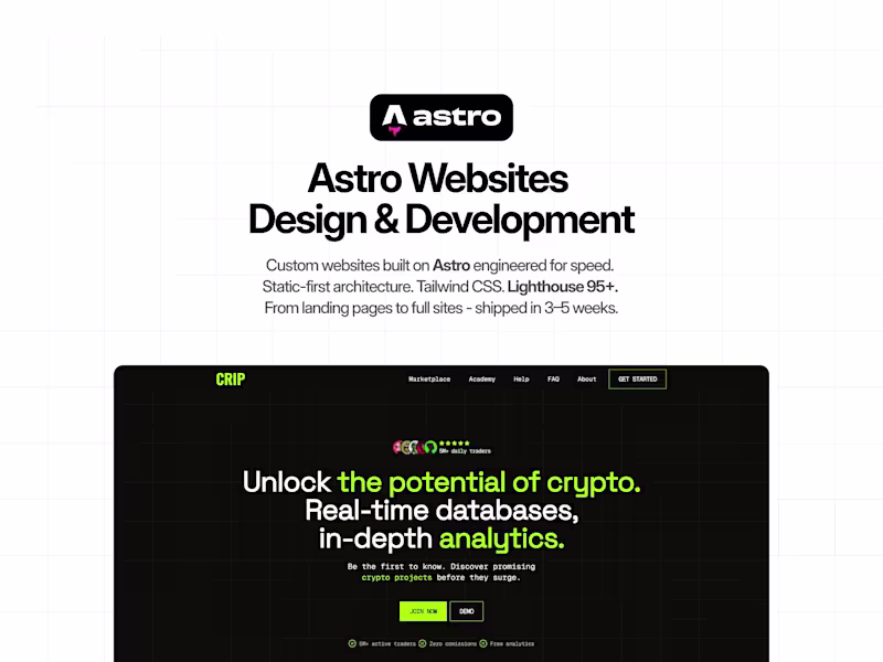 Cover image for Astro Website - Design & Development