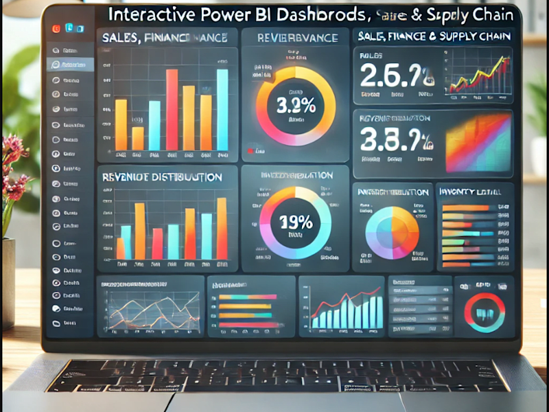 Cover image for Create Powerful Power BI Dashboards | Sales,Finance,SCM Insights