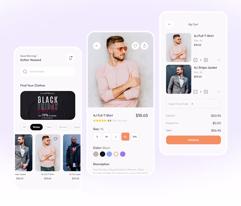 Cover image for E-commerce Mobile App UI Design