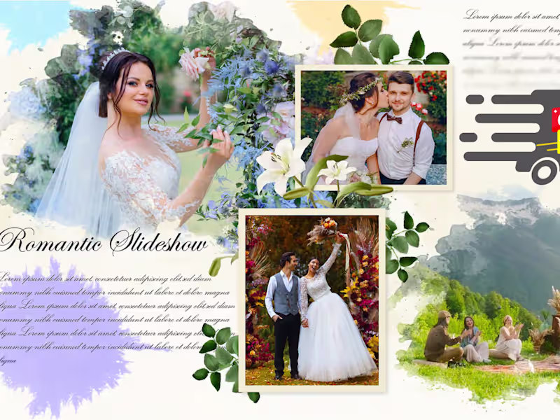 Cover image for I will create wedding, travel,friends, memorial etc slideshow
