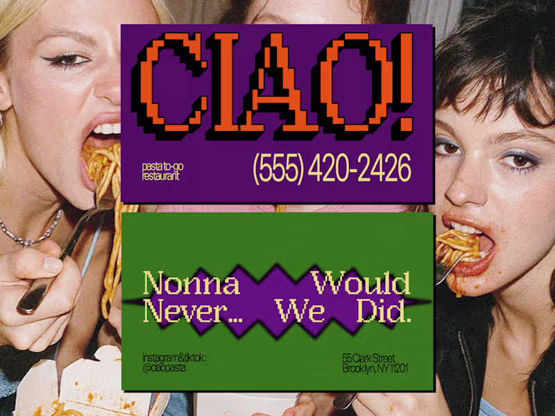 Cover image for CIAO! pasta to-go /branding/