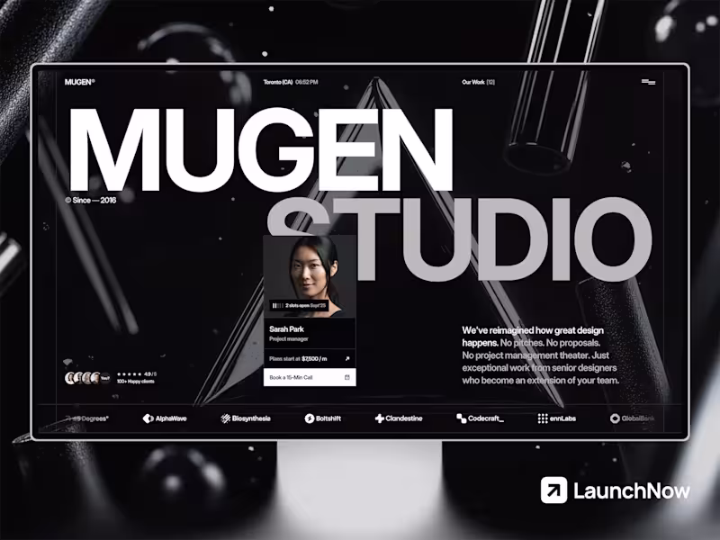 Cover image for Mugen - Premium Design Studio & Portfolio Framer Template
