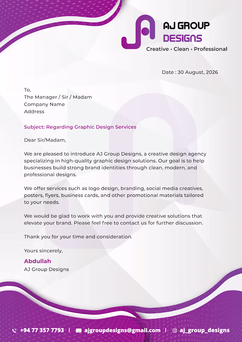 Cover image for Modern Professional Letterhead & Quotation Design for Your Brand