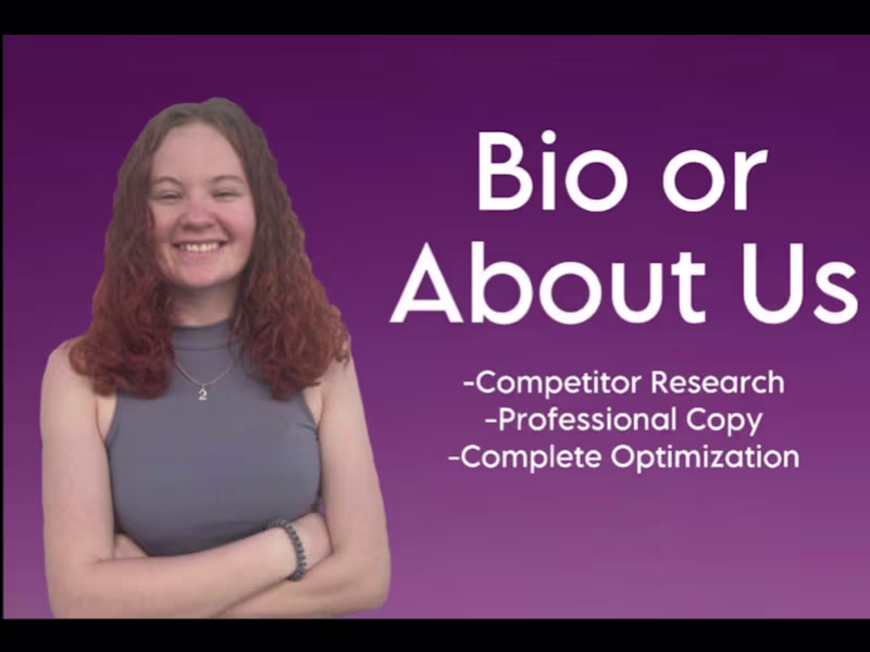 Cover image for 250 Word Bio or About Us