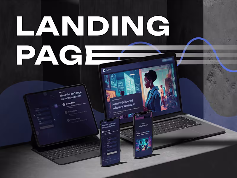Cover image for Landing Page Design for Currency Exchange Mobile App
