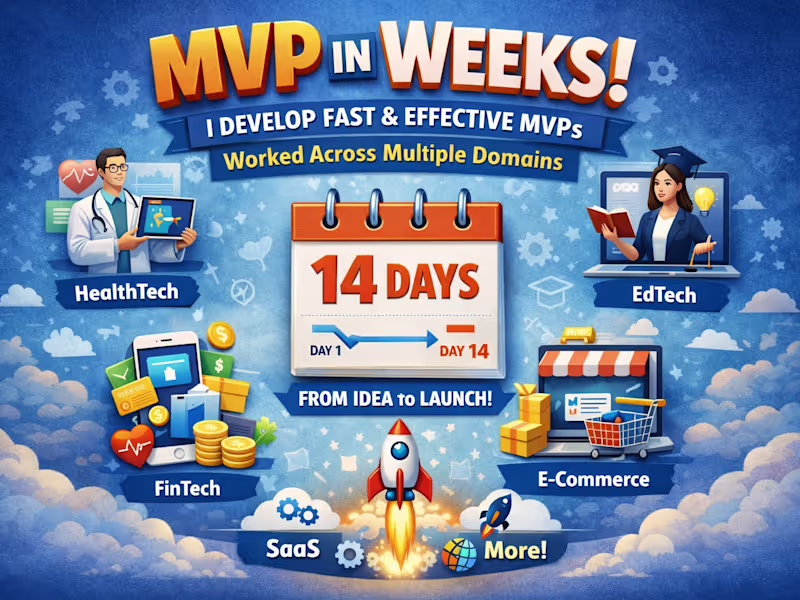 Cover image for Create a MVP in 2 weeks