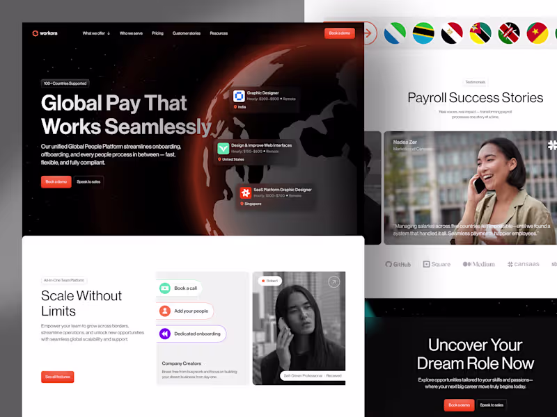 Cover image for Workora - Payroll Landing Page | Landing Page