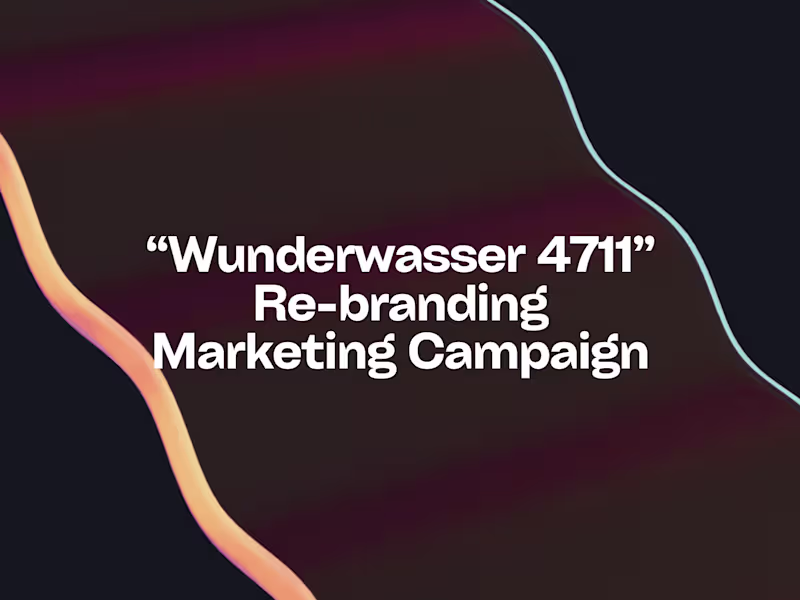 Cover image for “Wunderwasser 4711” re-branding marketing campaign