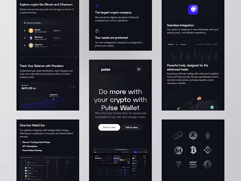 Cover image for Pulse - Crypto ⏐ Mobile Landing Page