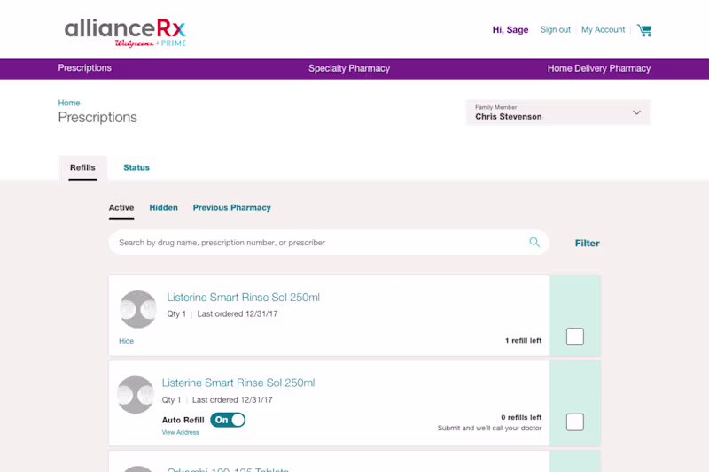 Cover image for AllianceRx Walgreens Prime