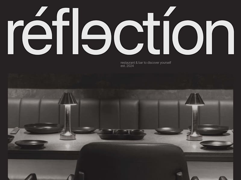 Cover image for Reflection:: Restaurant & bar to discover yourself :: Behance