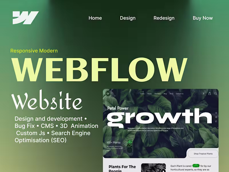 Cover image for Design and Build Landing Page In Webflow