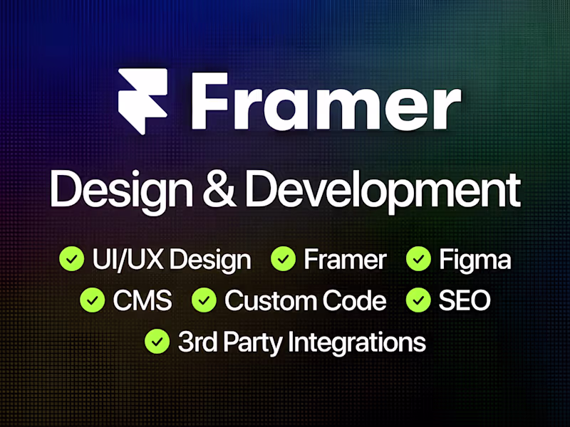 Cover image for Unlimited Framer Design and Development