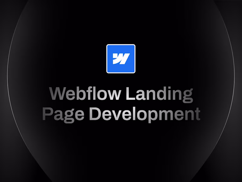 Cover image for Webflow landing page development