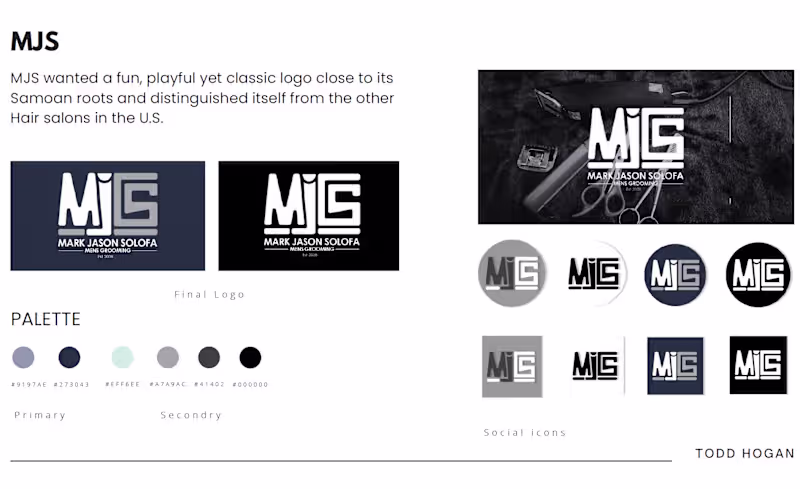 Cover image for MJS logo and brand identity design