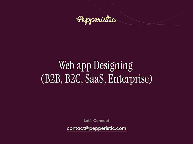 Cover image for Web App Design (Saas, Enterprise, MVP, B2B, B2C)