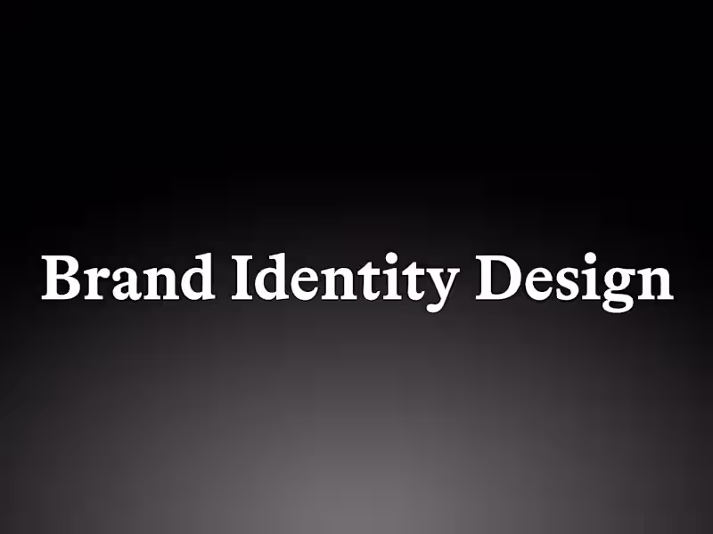 Cover image for Comprehensive brand identity