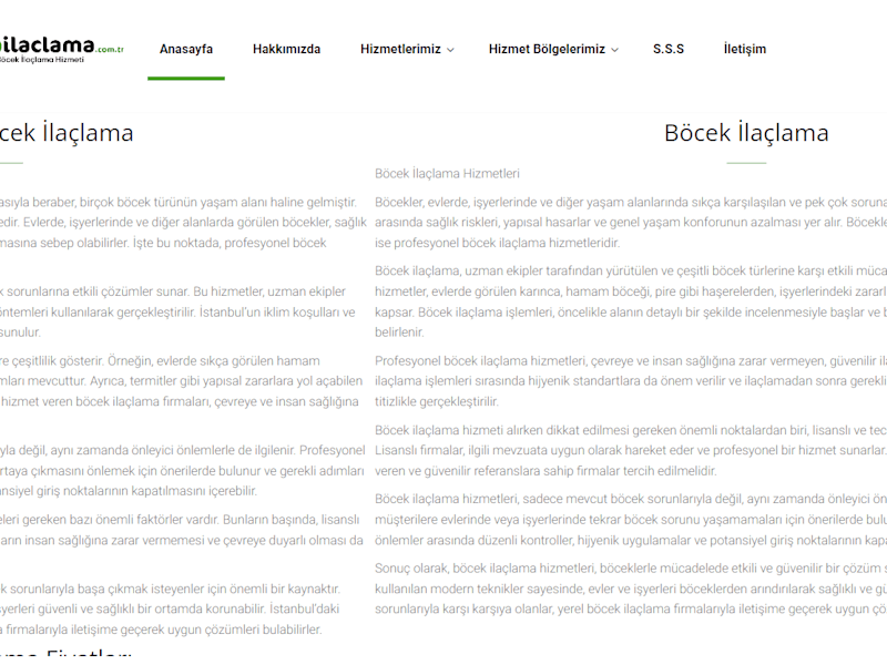 Cover image for İstanbul Böcek İlaçlama - Böcek İlaçlama - Acil Böcek İlaçlama