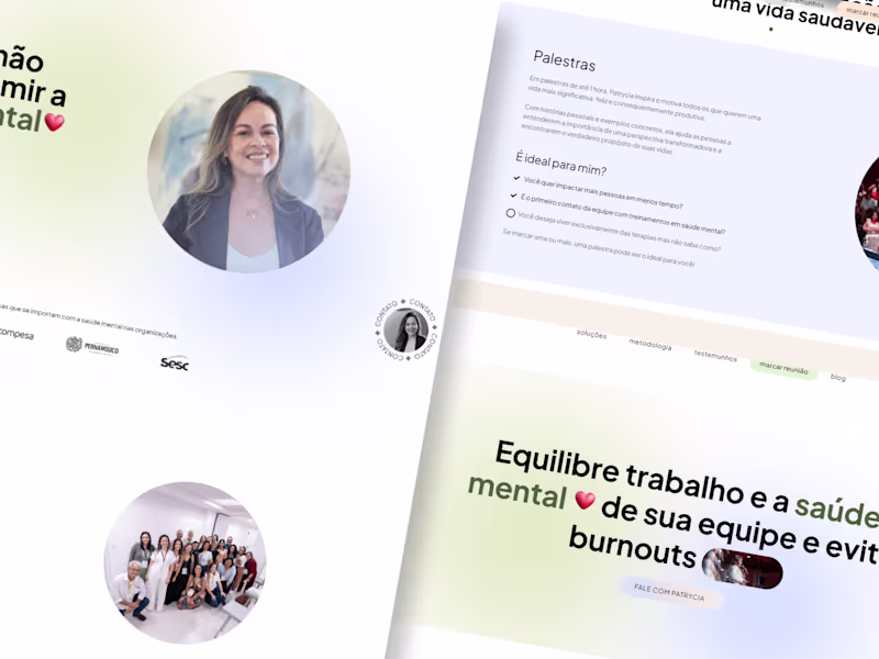 Cover image for Landing Page For B2B Wellness Coach (Branding + Development)
