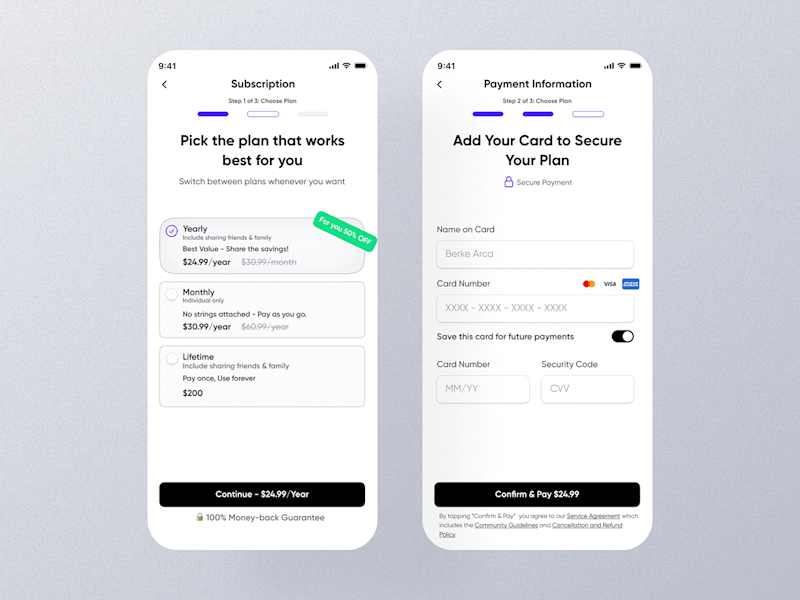 Cover image for Subscription Flow & Payment UI Concept :: Behance