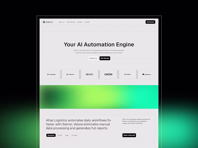 Cover image for Setron - AI Automation Framer