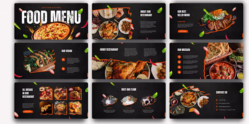 Cover image for Food menu for Souperb Kitchen