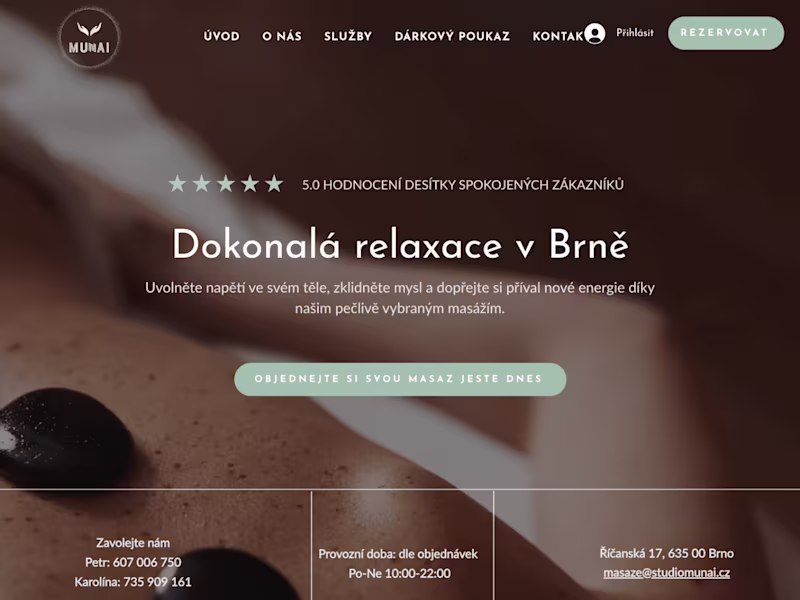 Cover image for Massage Studio Brno | Studio MUNAI