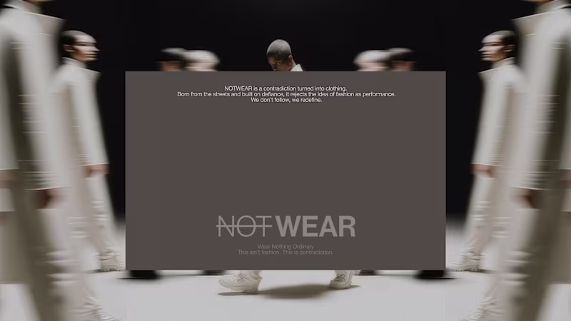 Cover image for Visual system and creative direction for NOTWEAR; I wanted t...