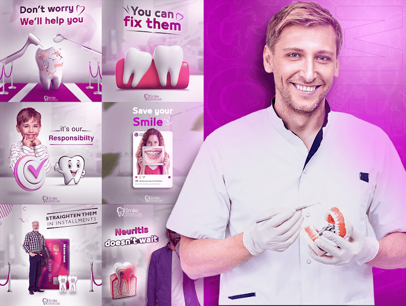 Cover image for Dental social media campaign for a dental clinic on Behance