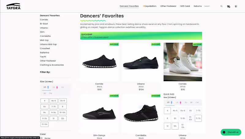 Cover image for Taygra Shoes — Custom Shopify Hydrogen Storefront