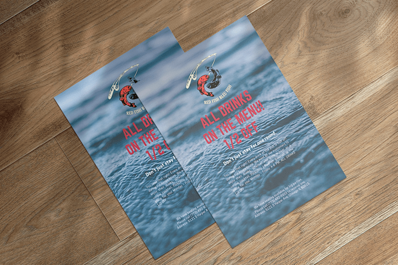 Cover image for Red Fish Bleu Fish | Flyer Promotion Design 