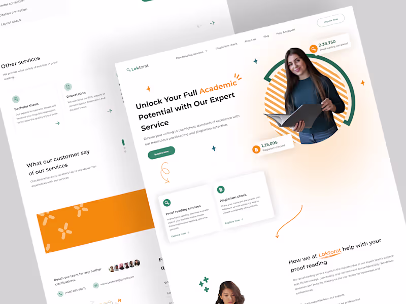 Cover image for Landing page (proof reading business)