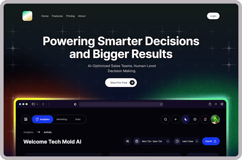 Cover image for Modern SaaS Landing Page