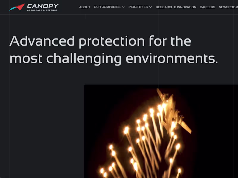 Cover image for We partnered with Canopy Aerospace & Defense to design and l...