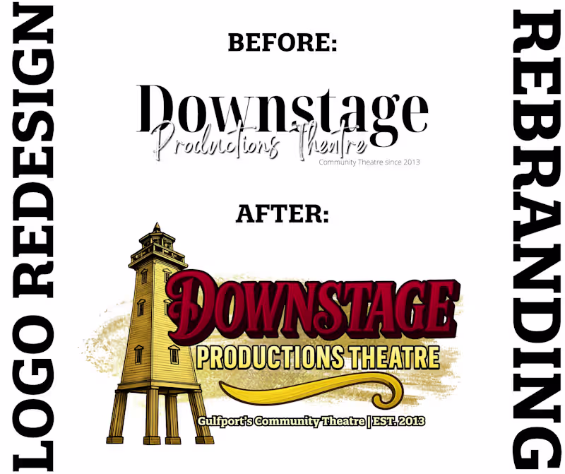 Cover image for Logo Redesign and Rebranding for Downstage Productions Theat...