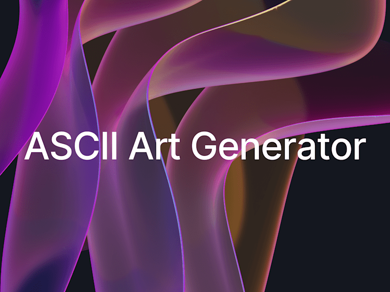 Cover image for ASCII Art Generator