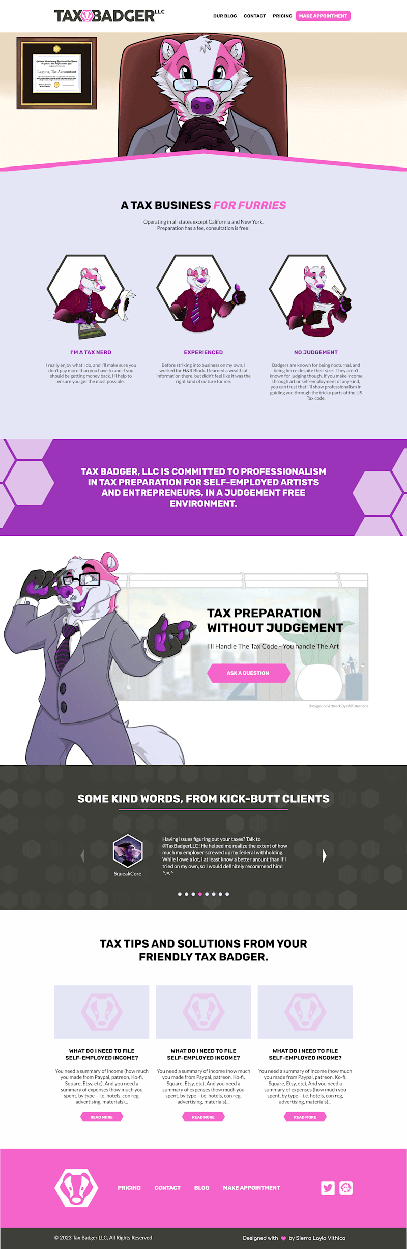 Cover image for Tax Badger - Website 2020
