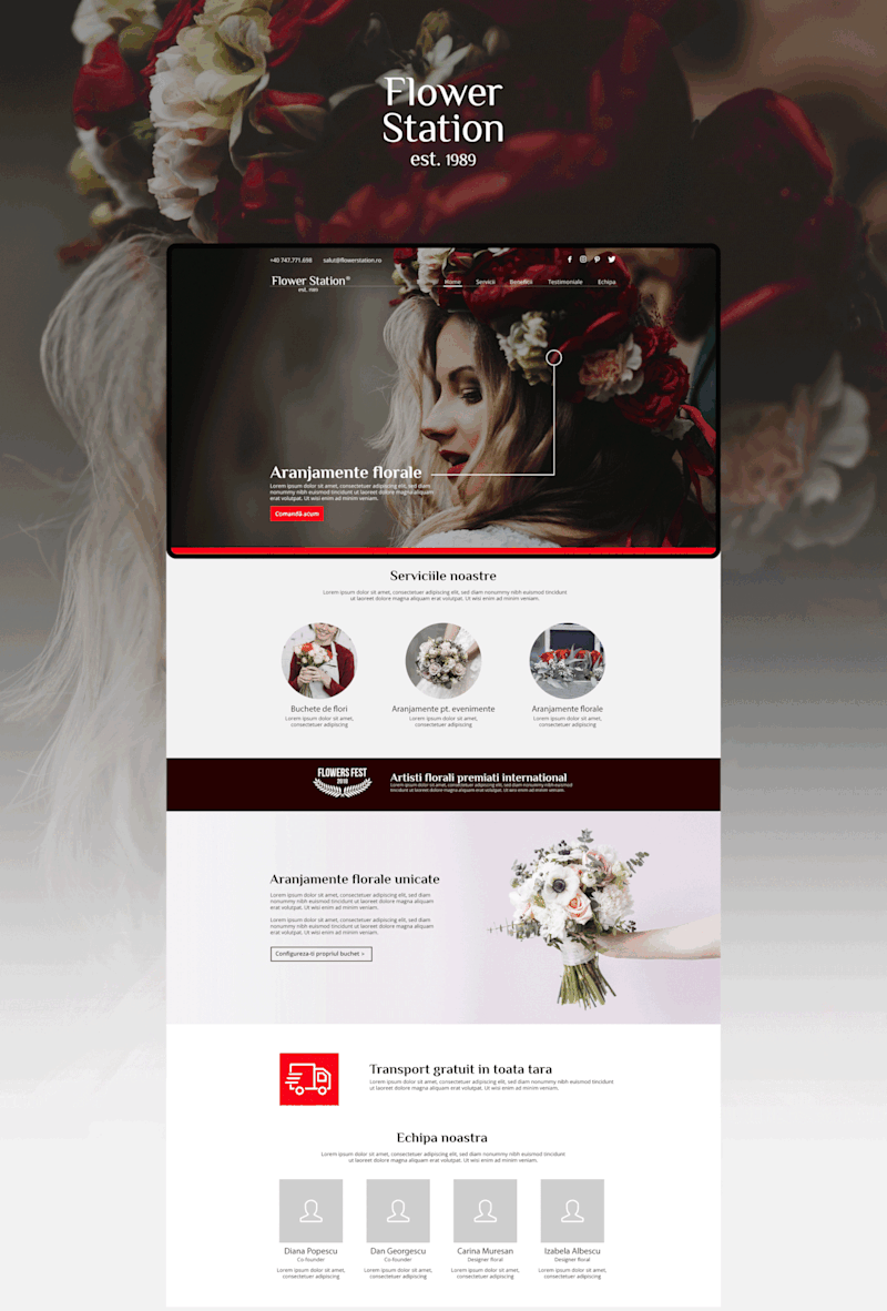 Cover image for Flower Station Landing Page